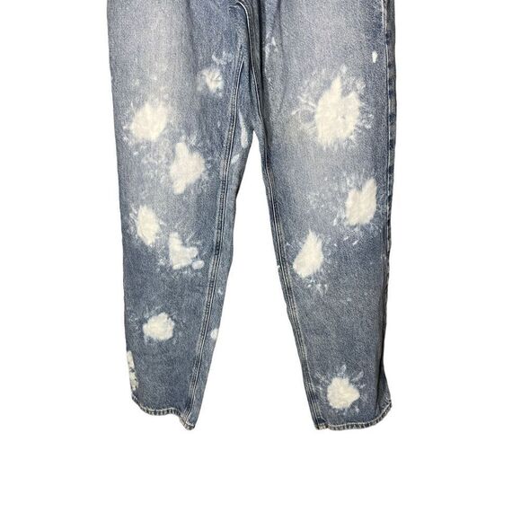 PacSun Womens 90s Boyfriend Jeans Blue Wash Bleach Spots High Waist Size 27 - Picture 3 of 9